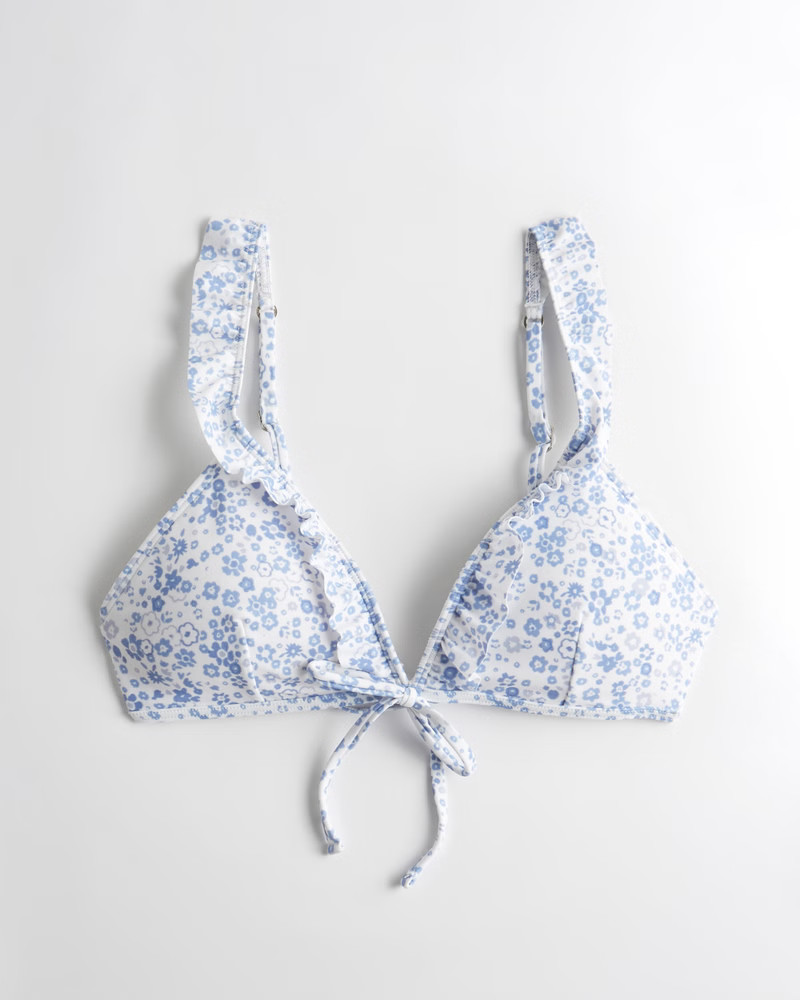 Ruffle Triangle Bikini Top | Hollister (US)