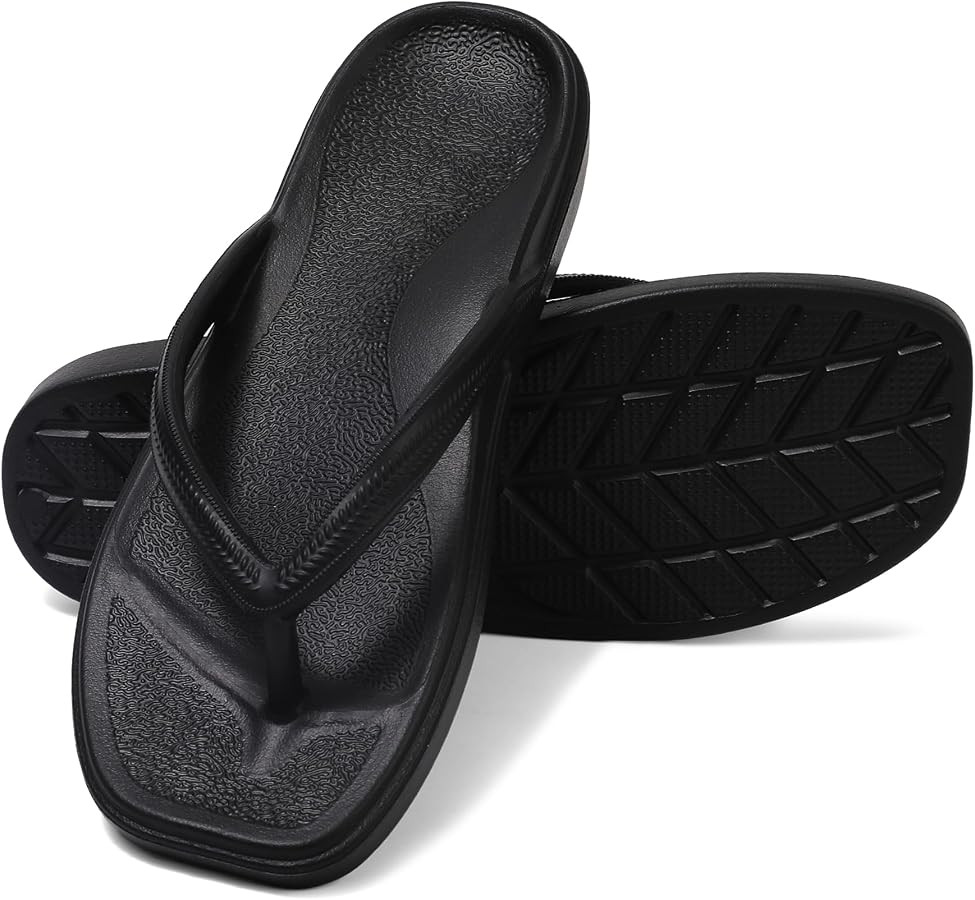 TIKVAW Flip Flops for Women with Arch Support - Square Toe Thong Sandals Comfortable Lightweight ... | Amazon (US)