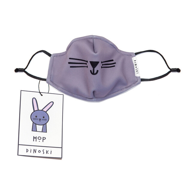 Dinoski - Hop the Bunny Kids Face Mask (Grey) Maisonette | Maisonette