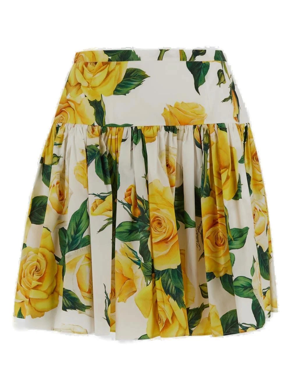 Dolce & Gabbana Floral Printed Mini Skirt | Cettire Global