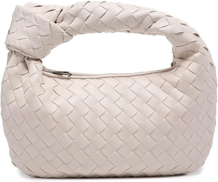 LMKIDS Woven Handbag for Women Fashion Designer Ladies Hobo Bag Purse Faux Leather Shoulder Bag R... | Amazon (US)