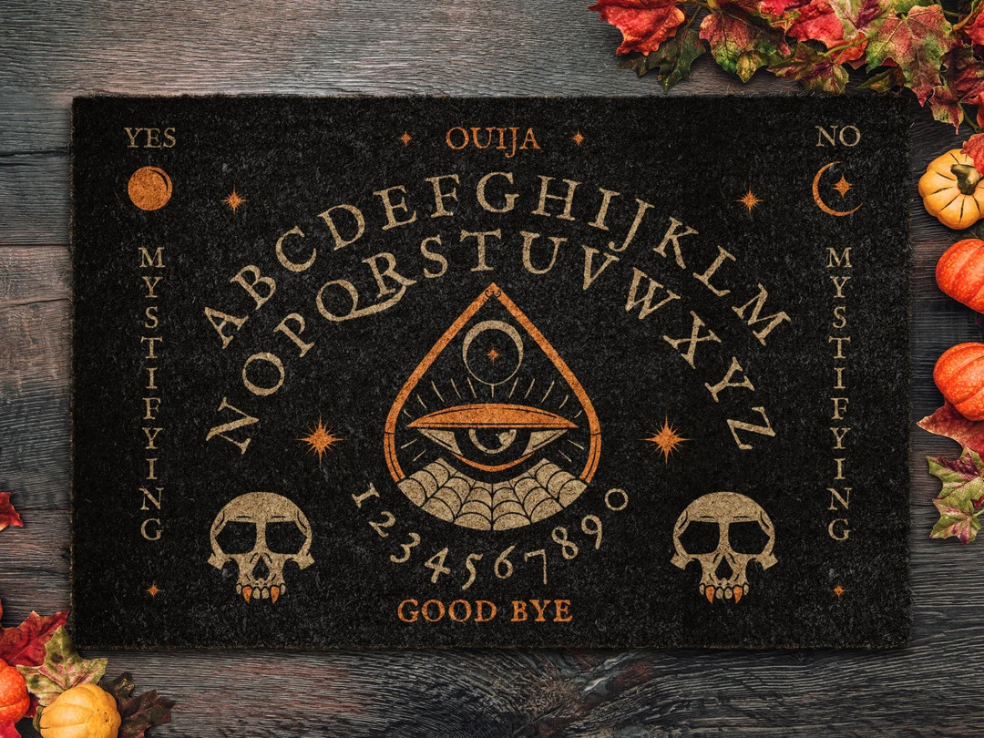 Halloween Skeleton Ouija Board Coir Door Mat, Welcome Halloween Front Door Mat, Outdoor Mats Funn... | Etsy (US)