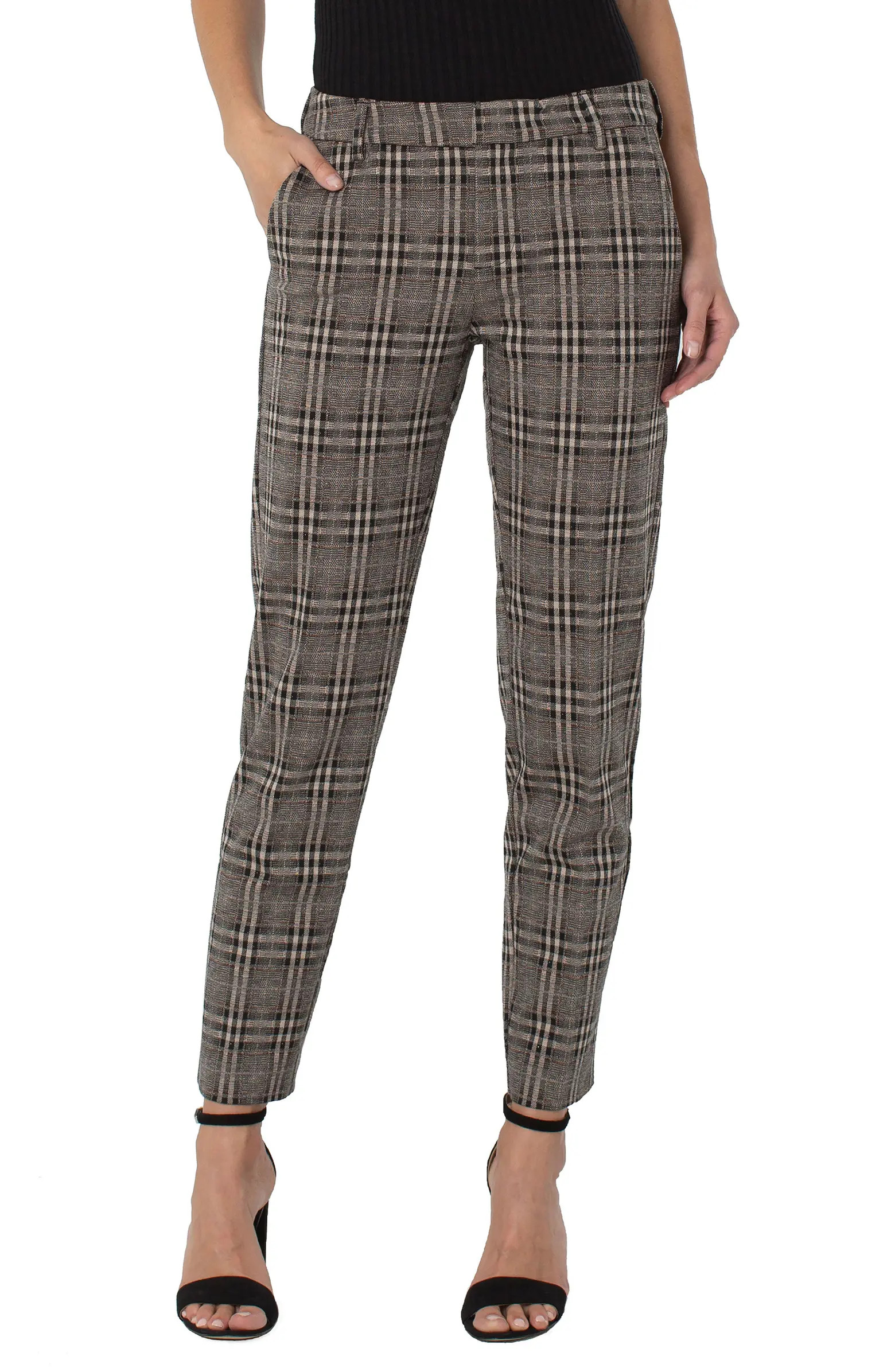 Liverpool Los Angeles Kelsey Plaid Knit Pants | Nordstrom | Nordstrom