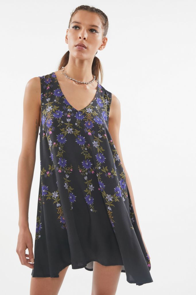 UO Spruce Sleeveless Mini Shift Dress | Urban Outfitters (US and RoW)