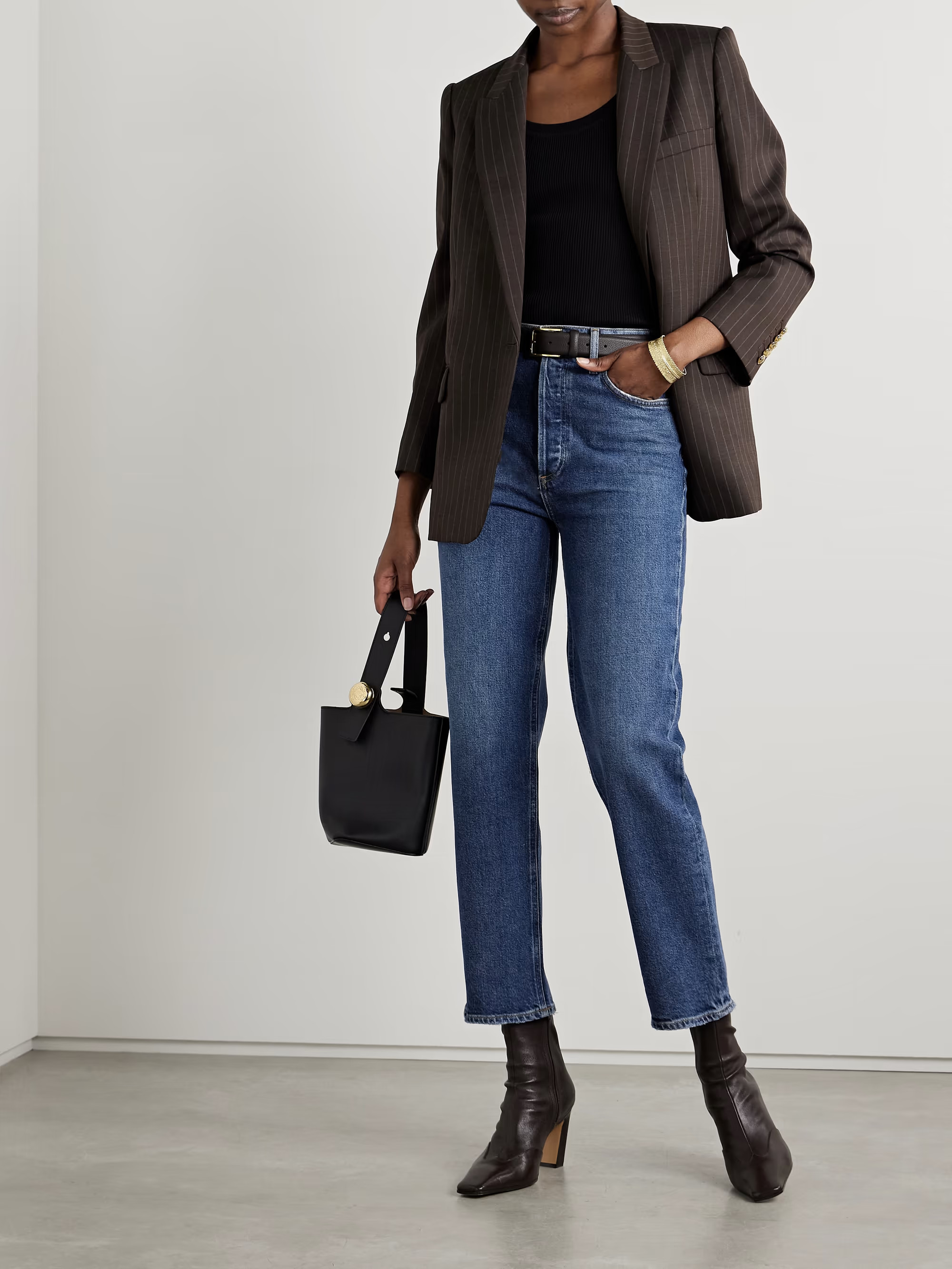 '90s Pinch Waist cropped high-rise straight-leg jeans | NET-A-PORTER (US)