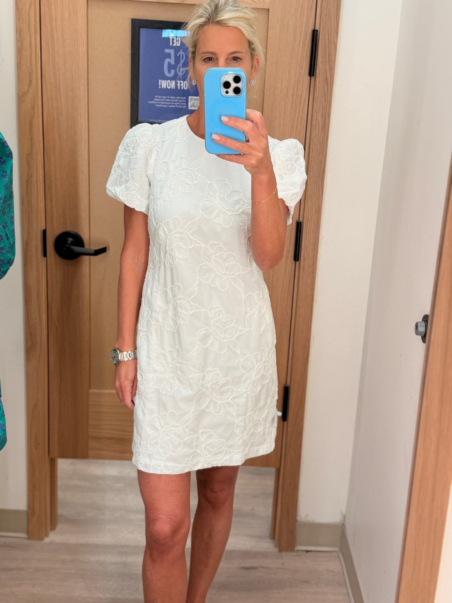 Everybody needs a little white dress!  I love the puff sleeves and the embroidery on this “mini” dress.  It’s not toooo mini. Promise. I’m 5.6 and it’s perfect I’m wearing m my regular size ✅

#LTKSaleAlert #LTKOver40 #LTKTravel