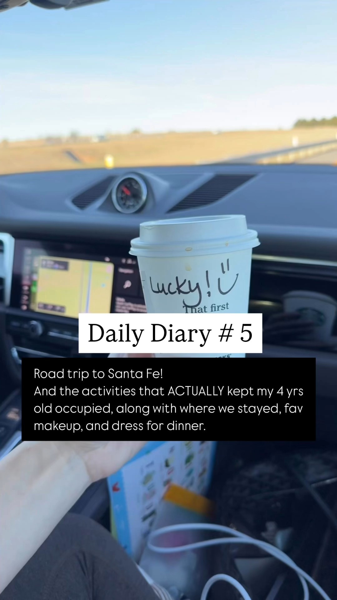 Daily Diary #5 - traveling to Santa Fe

The activities that kept my 4 yr old busy (the best is the foil fun)
Do you do your makeup in the car too?
And the dress I wore to dinner is on sale and also you can rent it @ RentAiW.com!! 

#LTKTravel #LTKKids #LTKWatchNow