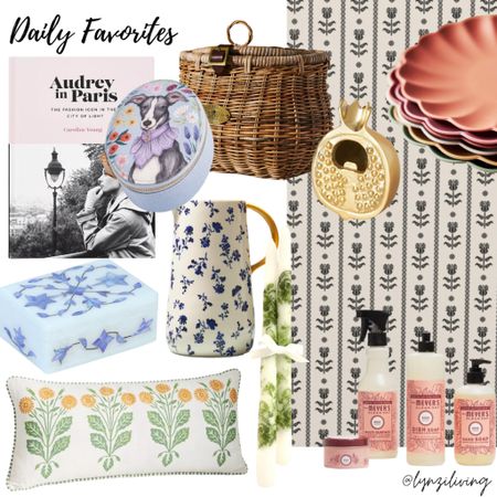 Daily Favorites

Cottagecore decor, Cottagecore home decor, floral home decor, spring home decor, summer home decor, Audrey Hepburn coffee table book, pink coffee table book, Anthropologie finds, Anthropologie home, blue jewelry box, Amazon finds, Amazon home, floral throw pillow, floral lumbar pillow, boho pillow, Anthropologie pillow, Cottagecore pillow, greyhound jewelry box, dog jewelry box, bike basket, bicycle basket, blue floral pitcher, green taper candles, floral taper candles, Cottagecore taper candles, Bridgerton taper candles, Etsy finds, Etsy home, Mrs Meyer rose soap, kitchen soap, floral wallpaper, striped wallpaper, Cottagecore wallpaper, pomegranate bottle opener, gold bottle opener, bamboo plates, scalloped plates, outdoor dining plates

#LTKHome #LTKFindsUnder50 #LTKFindsUnder100