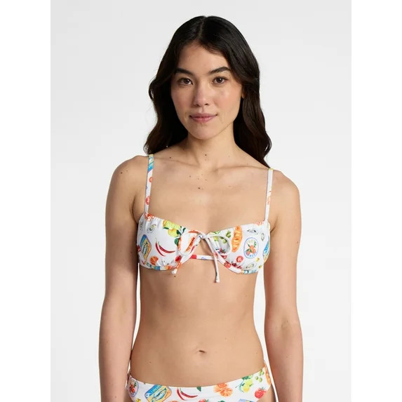 No Boundaries Kitschy Printed Underwire Bikini Top, Women’s | Walmart (US)