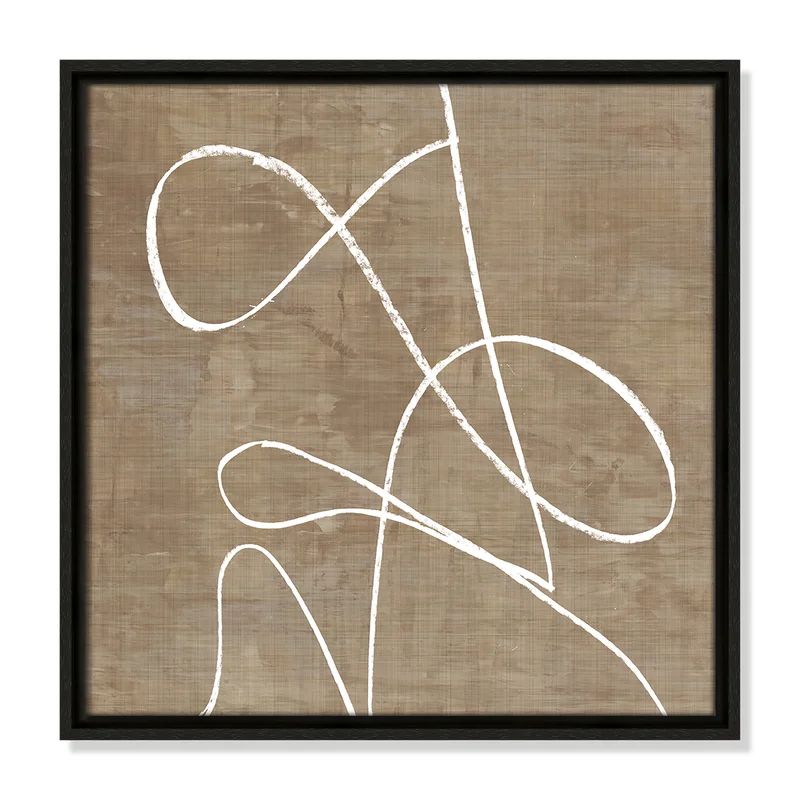 Swooping Lines - Floater Frame Painting on Canvas | Wayfair North America