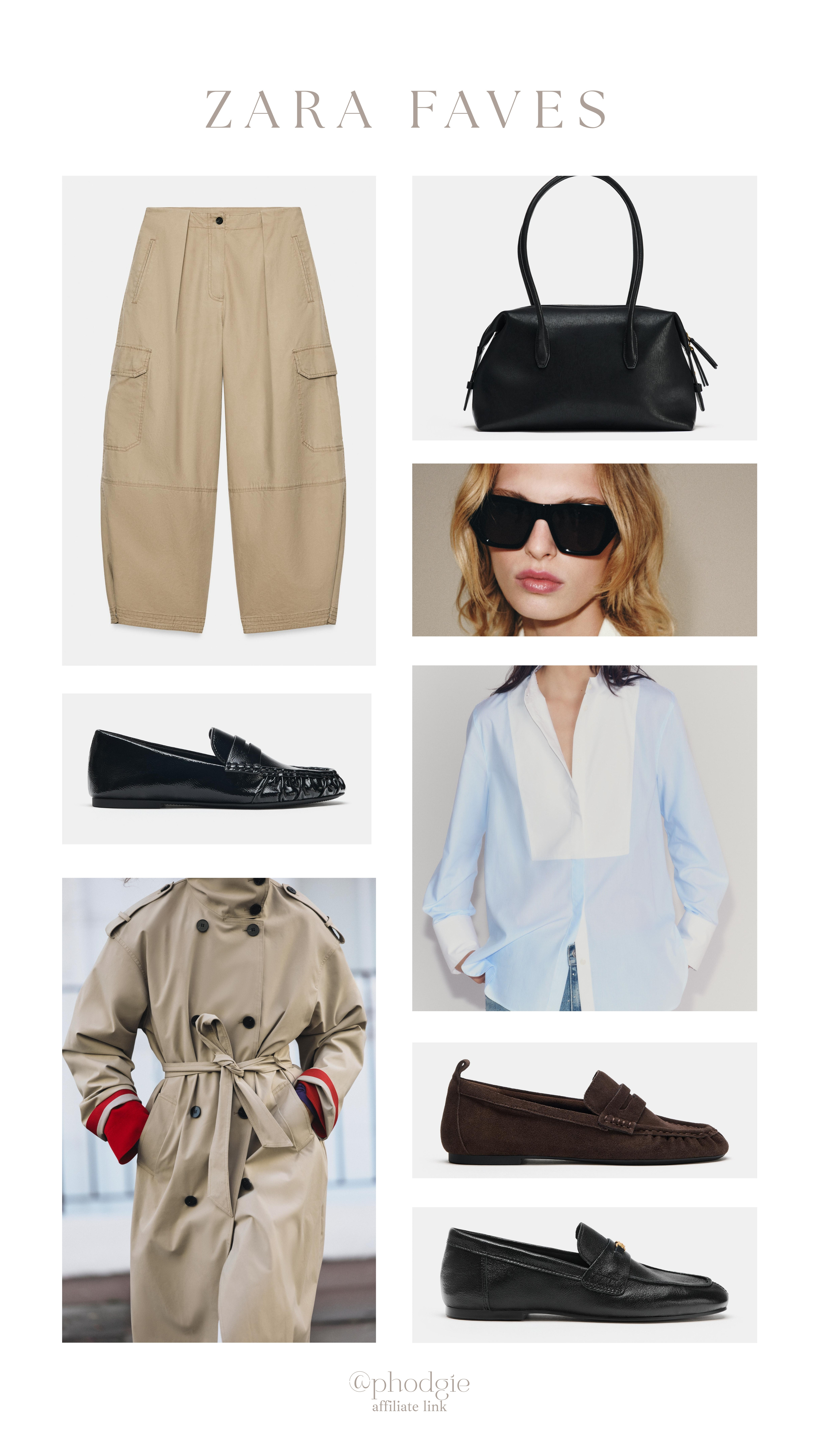 Zara favourites this week ✨

cargo trousers, trench coat, high neck coat, button down shirt, loafers, ruched loafers, suede shoes, leather handbag, bowling bag 

 #LTKuk #LTKautumn #LTKbag