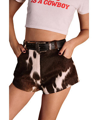 Women's Limited Cow Hide Leather Shorts | Macy's
