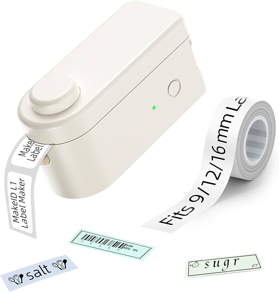 Makeid Label Maker Machine with Tape HD (300dpi) - 9/12/16mm Waterproof Tape, Portable & Recharge... | Amazon (US)