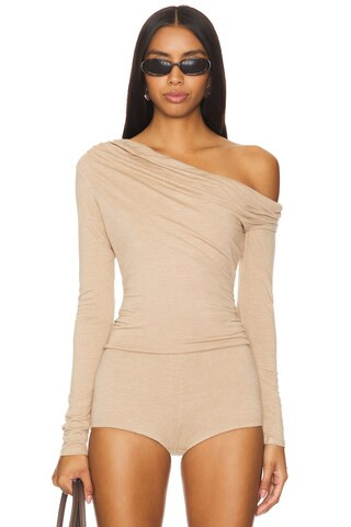 AFRM Bria Top in Heather Taupe from Revolve.com | Revolve Clothing (Global)