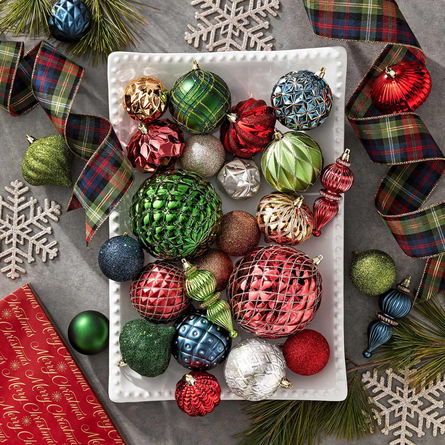 Member's Mark Shatterproof Ornament Collection, 76 Count - Reds & Greens | Sam's Club