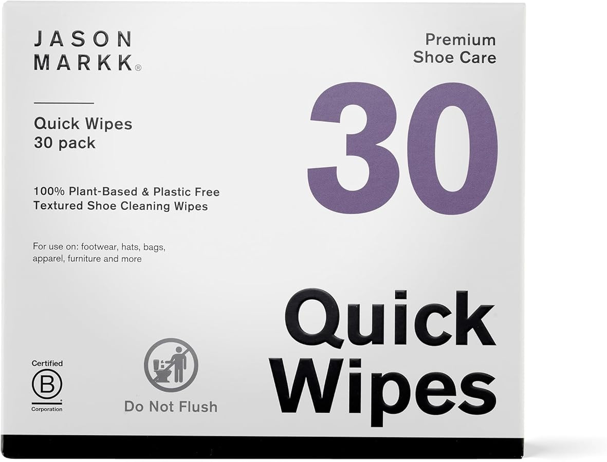 Jason Markk Plant-Based Quick Wipes, Shoe Cleaner, 30 Pack, Individually Packed, Sneaker Care, Id... | Amazon (US)