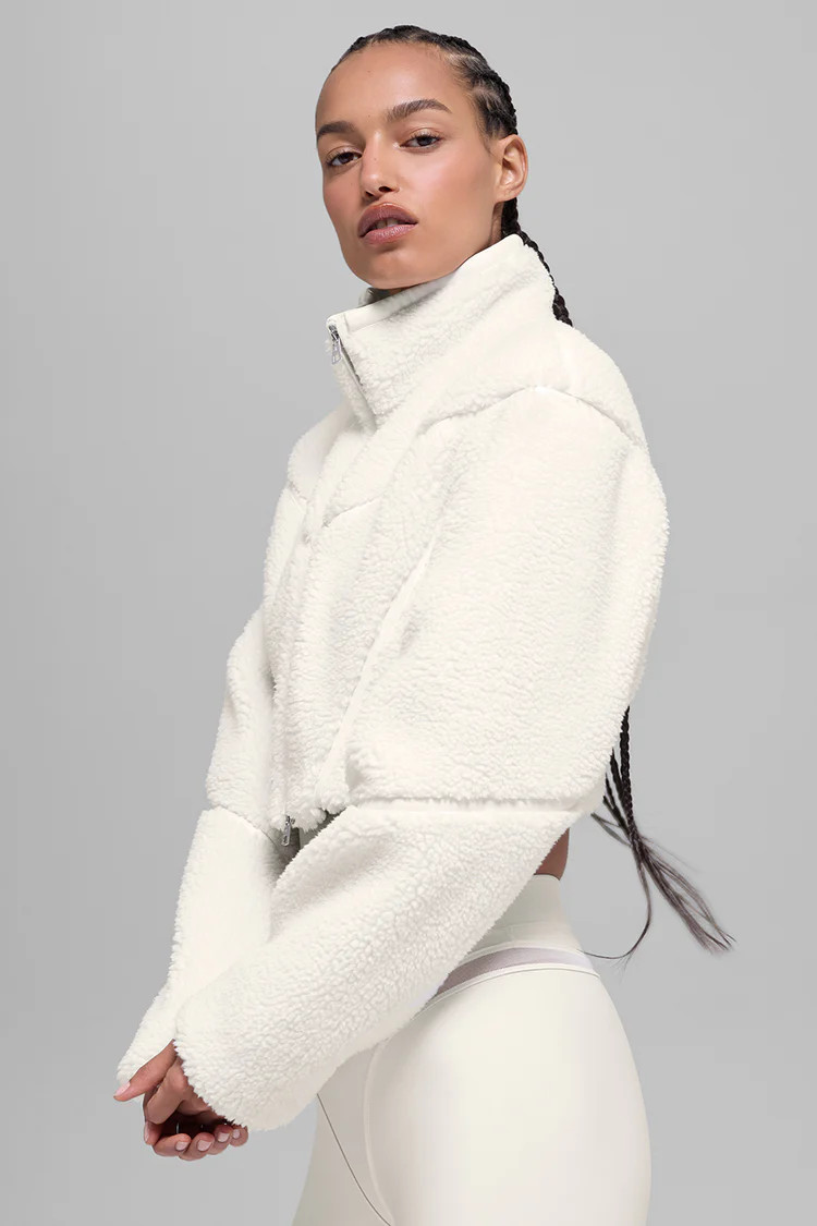Sherpa Cropped Slope Side Jacket | Alo Yoga (US)