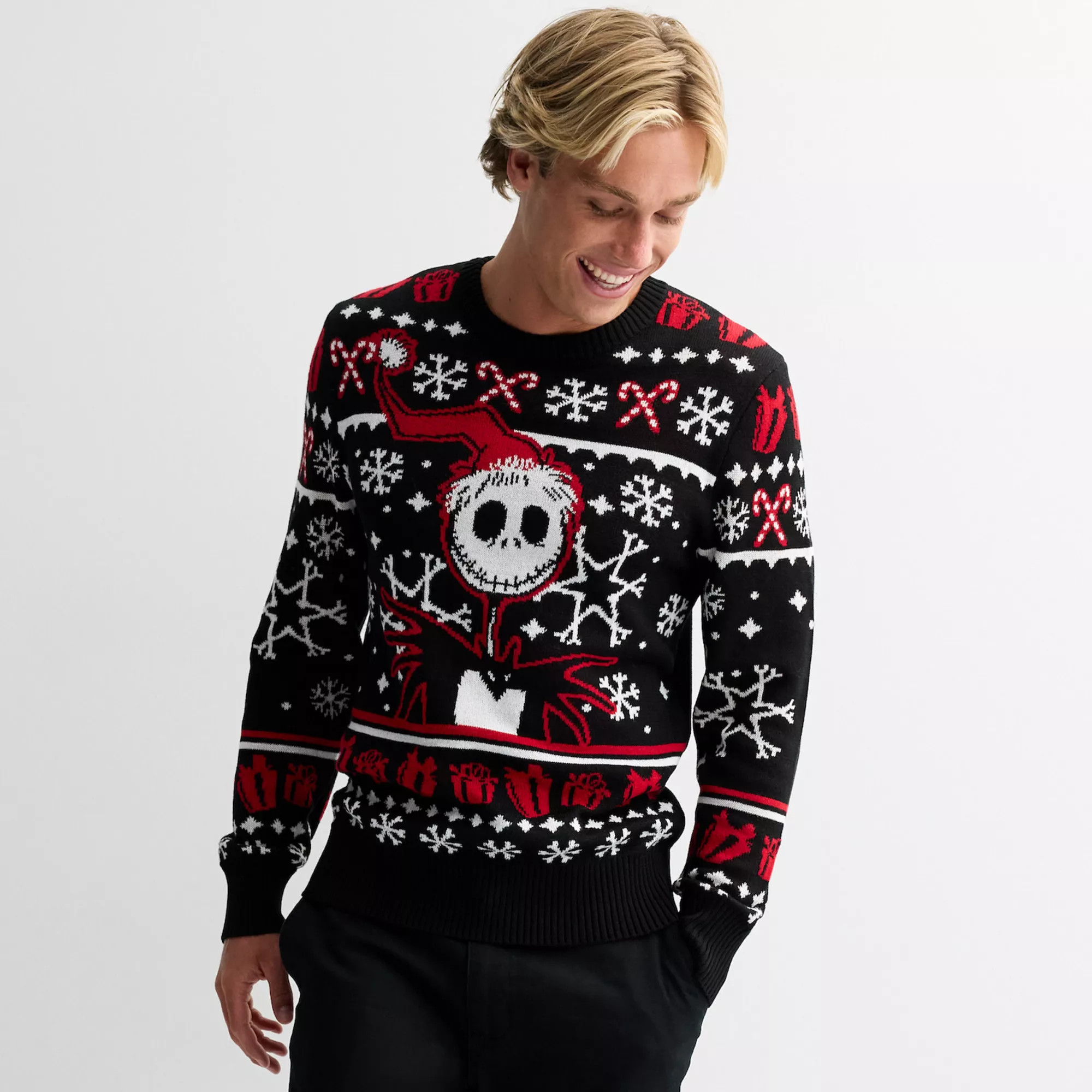 Disney's Nightmare Before Christmas Jack Skellington Men's “Jolly Jack” Holiday Sweater | Kohl's