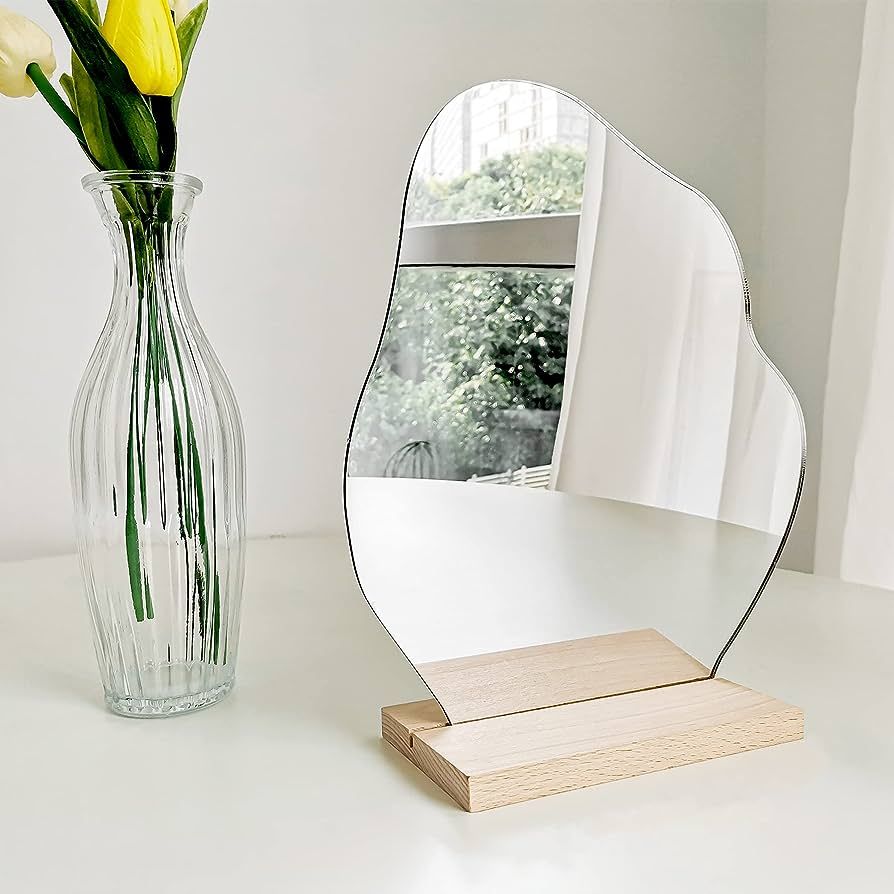 Aesthetic Room Decor Desk Mirror, Decorative Locker Mirror, Cute Room Decor Aesthetic Table Frame... | Amazon (US)