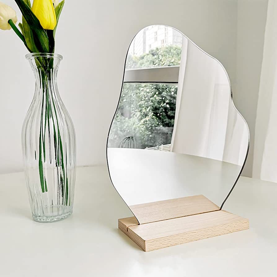 Aesthetic Room Decor Desk Mirror, Decorative Locker Mirror, Cute Room Decor Aesthetic Table Frame... | Amazon (US)