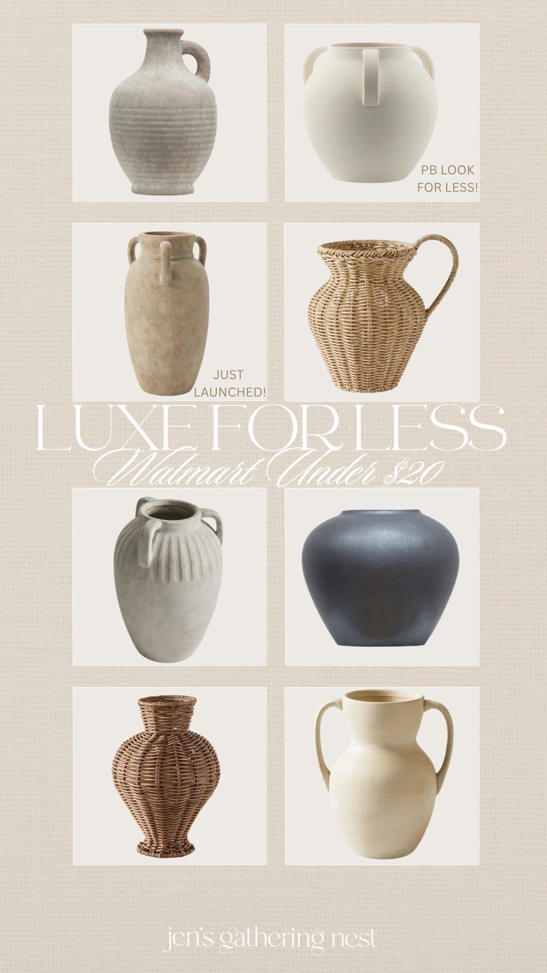Luxe for less  - how stunning are all of these vases from WALMART! And under $20!! 😍

#walmart #walmarthome #walmartfinds #affordablehome #vases #modernorganic

#LTKHome #LTKSaleAlert #LTKFindsUnder50