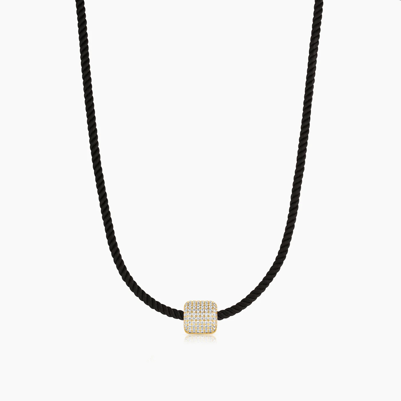 Celine Pavé Silk Cord Necklace | Thatch