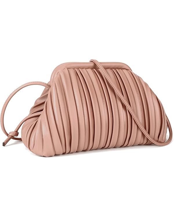 GLITZALL Clutch Purse and Dumpling Bag for Women,Designer Cloud Handbag and Ruched Bag with Detac... | Amazon (US)