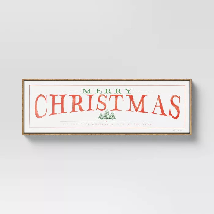 36" x 12" Merry Christmas Framed Wall Print - Threshold™ | Target