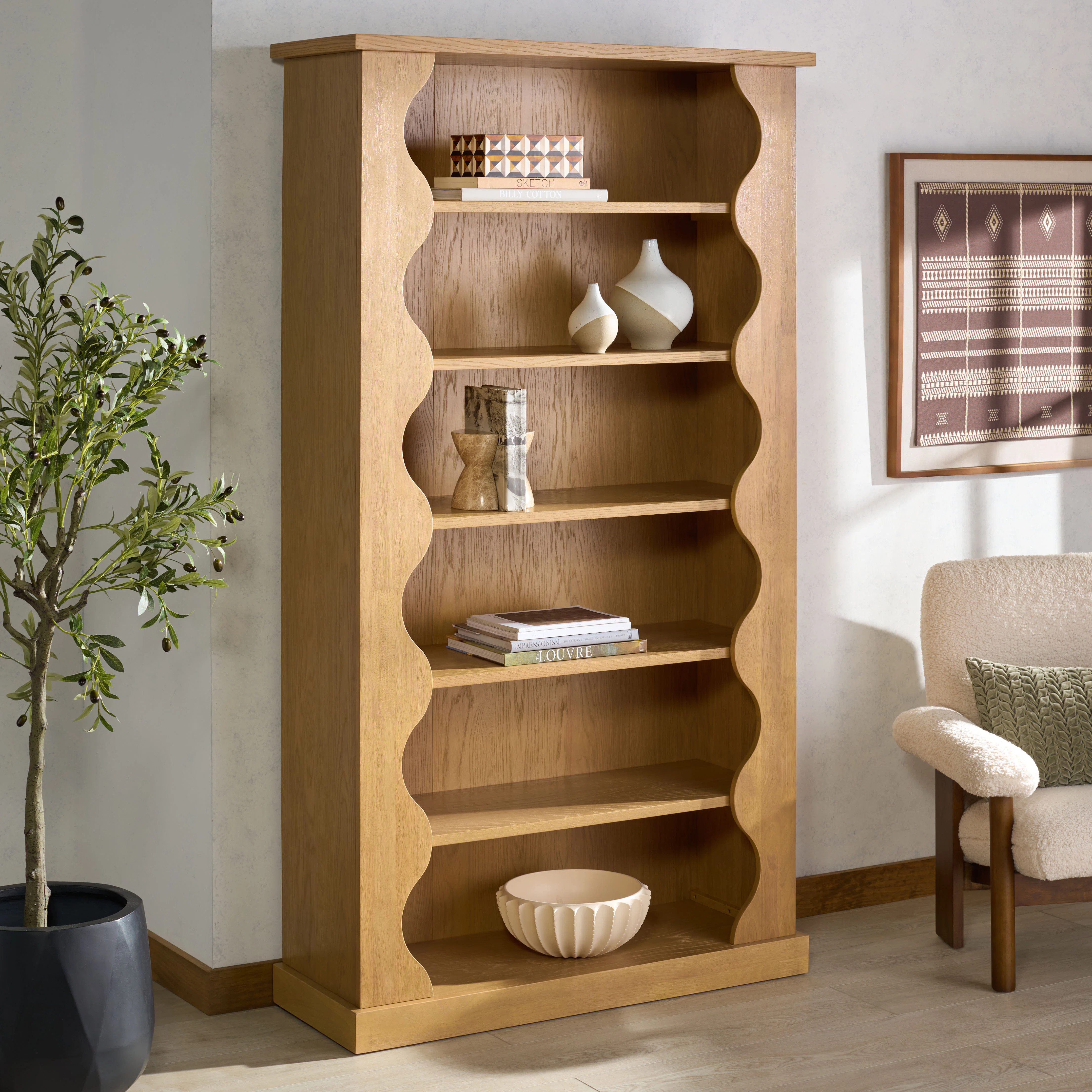 Red Barrel Studio® Tristyna Wood 6 Shelf Bookcase | Wayfair | Wayfair North America