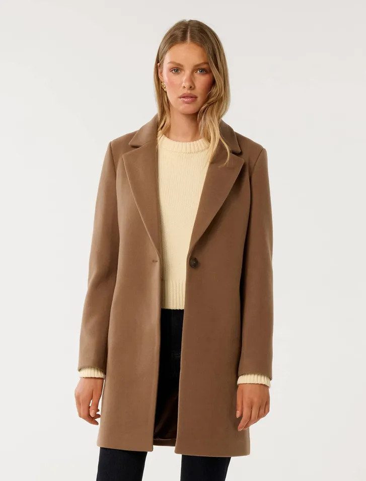 Cassie Single Breasted Coatigan | Forever New (AU)