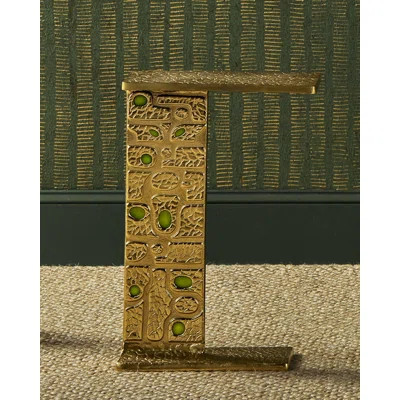 Beau Monde Gold & Green C Table | Wayfair North America