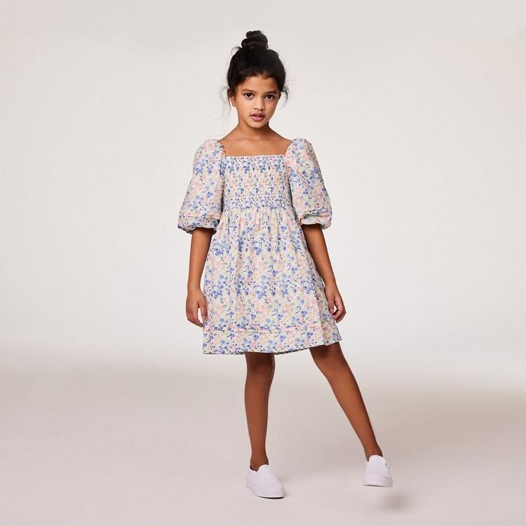 The Natalie Floral Smocked Bubble Sleeve Dress | Janie and Jack