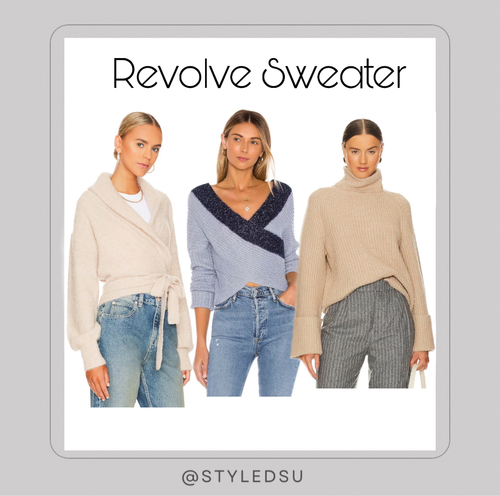 Revolve sweater. 
Wrap sweater. 
Oat sweater. 
Nude sweater. 
Red sweater.
Green wrap sweater. 
Red top. 
Oversized Sweater in Sapphire & Cerise
SUNDRY 

x REVOLVE Khalida Wrap Sweater in Forest Green
House of Harlow 1960 

Lanah Wrap Sweater in Blue Multi
superdown 


Sweater dress. 
White sweater dress. 
Cut out sweater dress. 
Brown leather jacket. 
Fall cardigan. Green cardigan. Tan cardigan. Black off the shoulder dress. Black long sleeve off the shoulder dress. Black mini dress. Anine bing sweater . 
White cut out sweater. 
New in Revolve. 

Holiday outfit ideas, ltk holidays , ltk holiday, Christmas outfit ideas, thanksgiving outfit ideas, 
ltk bump , ltk sale , ltk find , ltk baby, ltk curves, ltk family , ltk sale alert, ltk style tip , ltk under 100, ltk under 50 ,
Fall outfit inspo, fall style, fall fashion . 

outfit inspo, fashion inspo, content creator, basic style , style inspo , street style, fashion style, outfit inspo, parisian style, styling inspiration, 
capsule wardrobe, style inspo. 
Revolve . 
Revolve haul. 
Revolve under $100 . 
Revolve under $200 . 
Revolve under $500 . 


#LTKfindsunder100 #LTKHoliday #LTKSeasonal