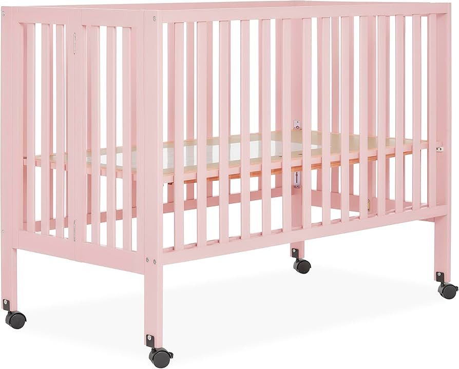 Dream On Me Quinn Full-Size Portable Baby Crib in Blush Pink, GreenGuard Gold & JPMA, Patented Qu... | Amazon (US)