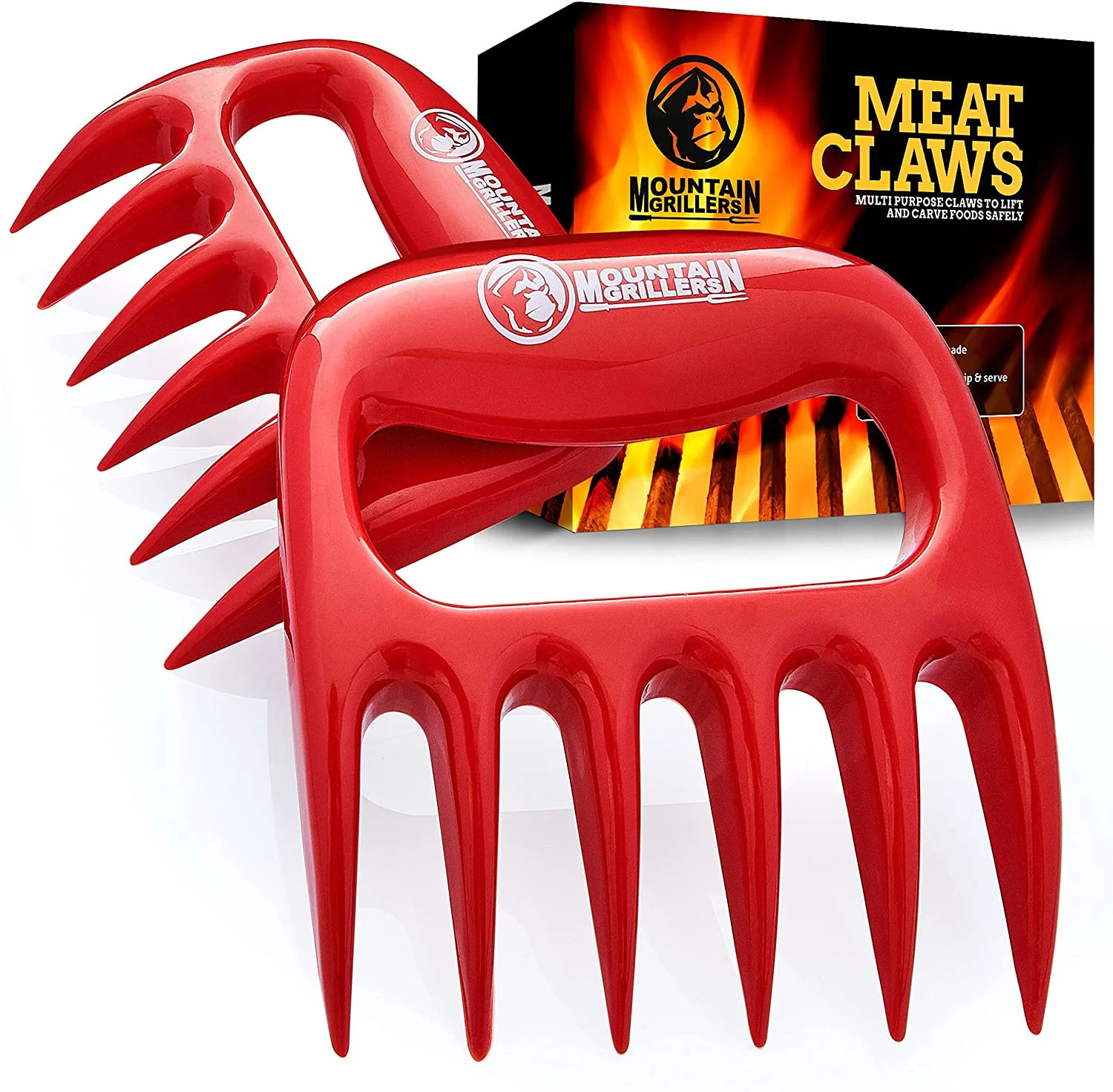 MOUNTAIN GRILLERS Bear Claws Meat Shredder for BBQ - Set of 2 (Red) - Walmart.com | Walmart (US)