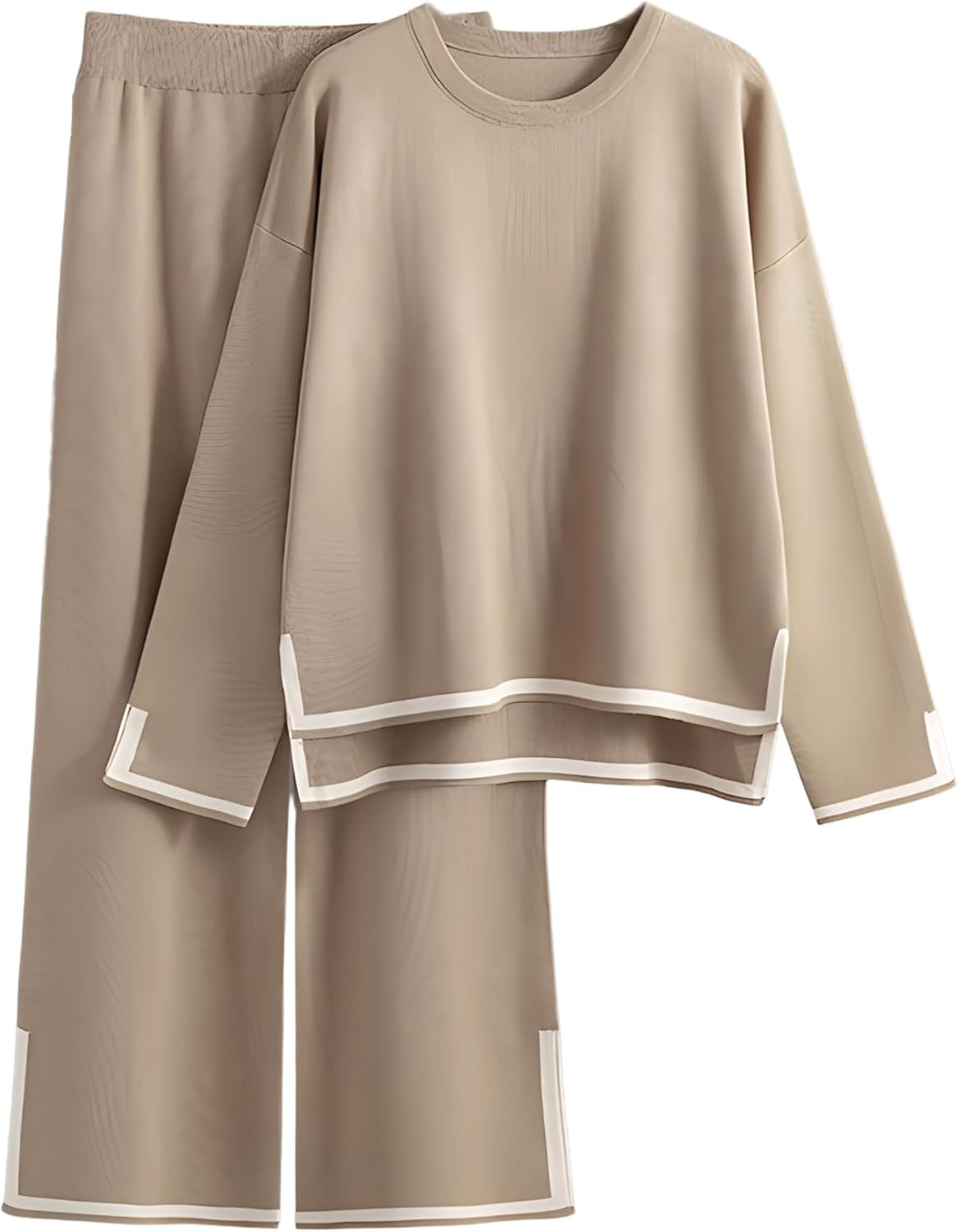 Himosyber Women's 2 Piece Sweater Sets Sweatsuit Knit Pullover Tops and Pants Tracksuit Lounge Se... | Amazon (US)