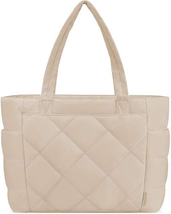 ETRONIK Tote Bag for Women, Lightweight Puffy Tote Bag with Multiple Pockets, Large Quilted Shoul... | Amazon (US)
