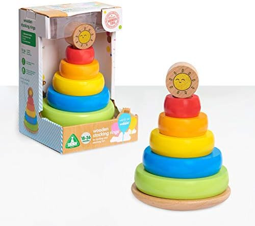 Early Learning Centre Wooden Stacking Rings, Hand Eye Coordination, Problem Solving, Toys for Age... | Amazon (US)