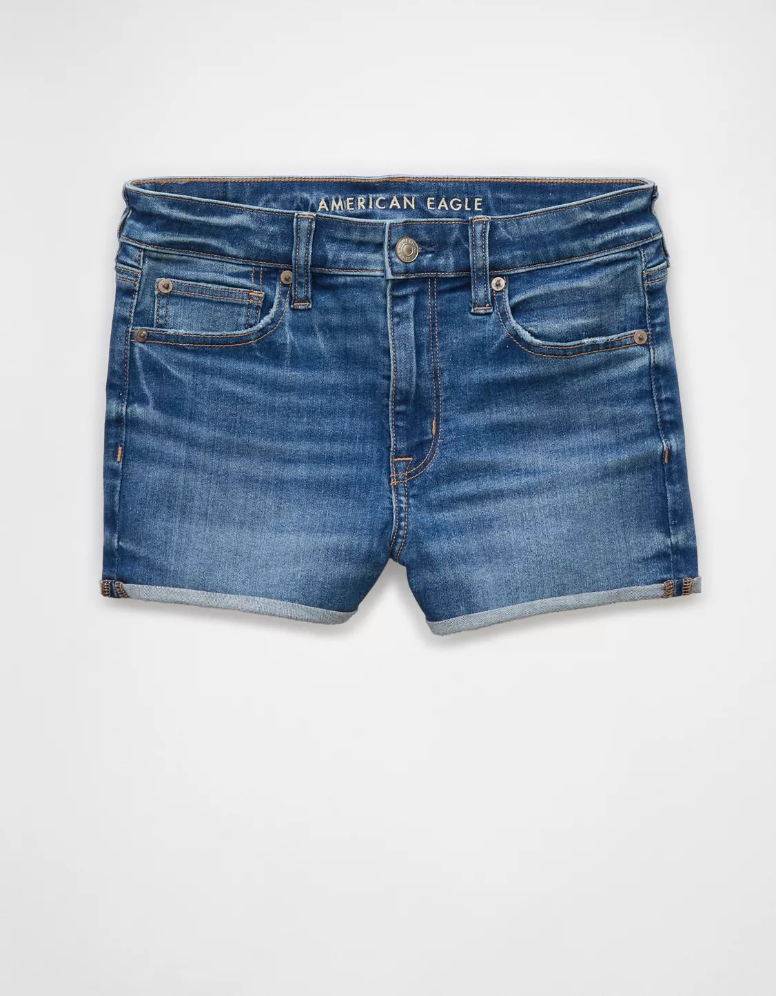 AE Next Level High-Waisted Denim Short Short | American Eagle Outfitters (US & CA)