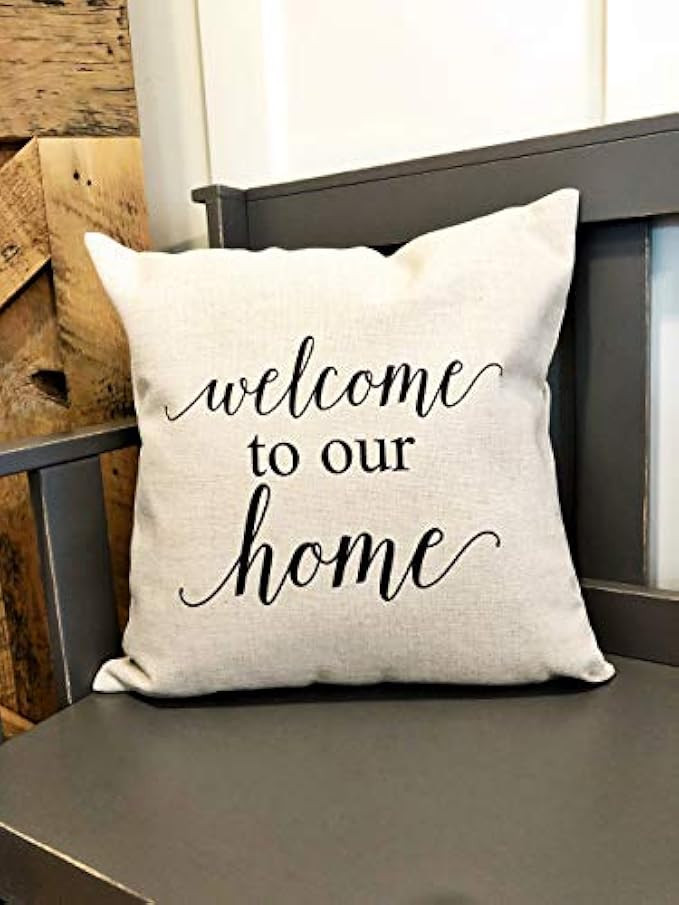 Blafitance Welcome to Our Home Pillow Cover- Welcome Pillow - Farmhouse Decor - Farmhouse Pillow Cov | Amazon (US)