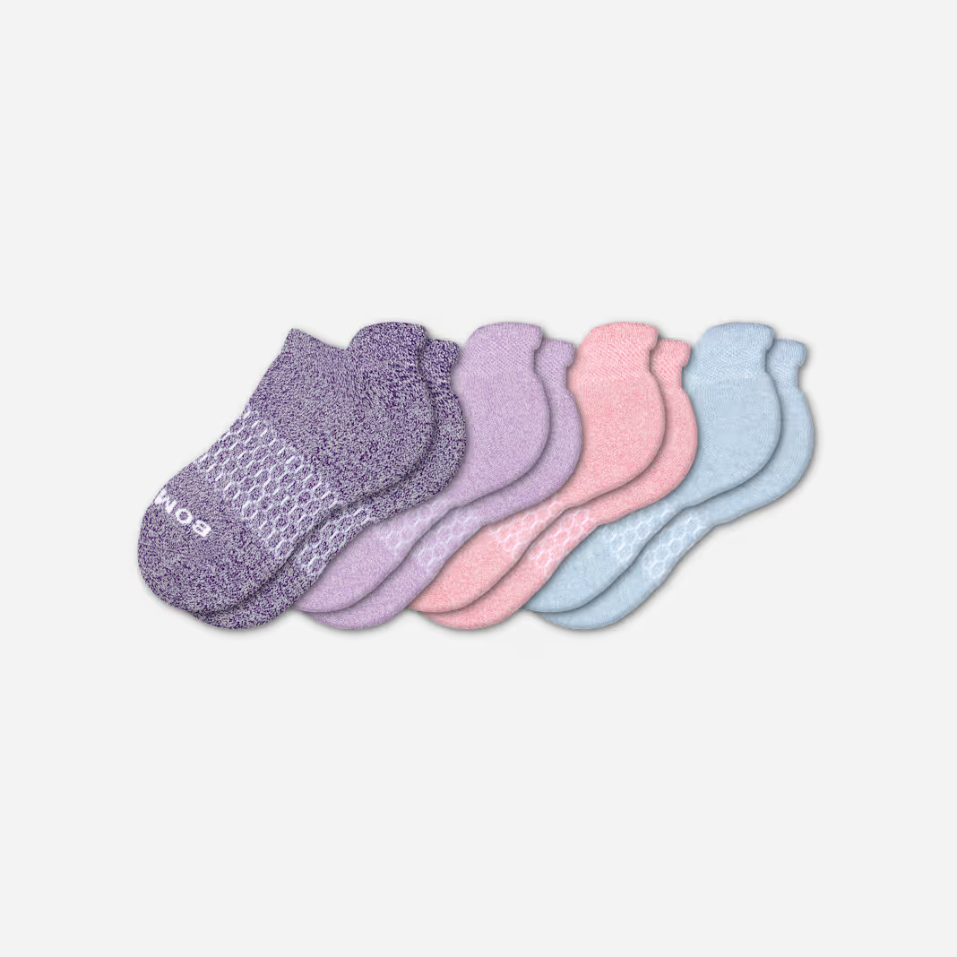 Youth Marl Ankle Sock 4-Pack | Bombas