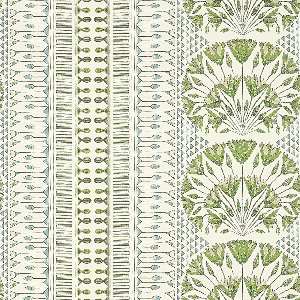 Anna French Cairo Green And White Wallpaper | DecoratorsBest