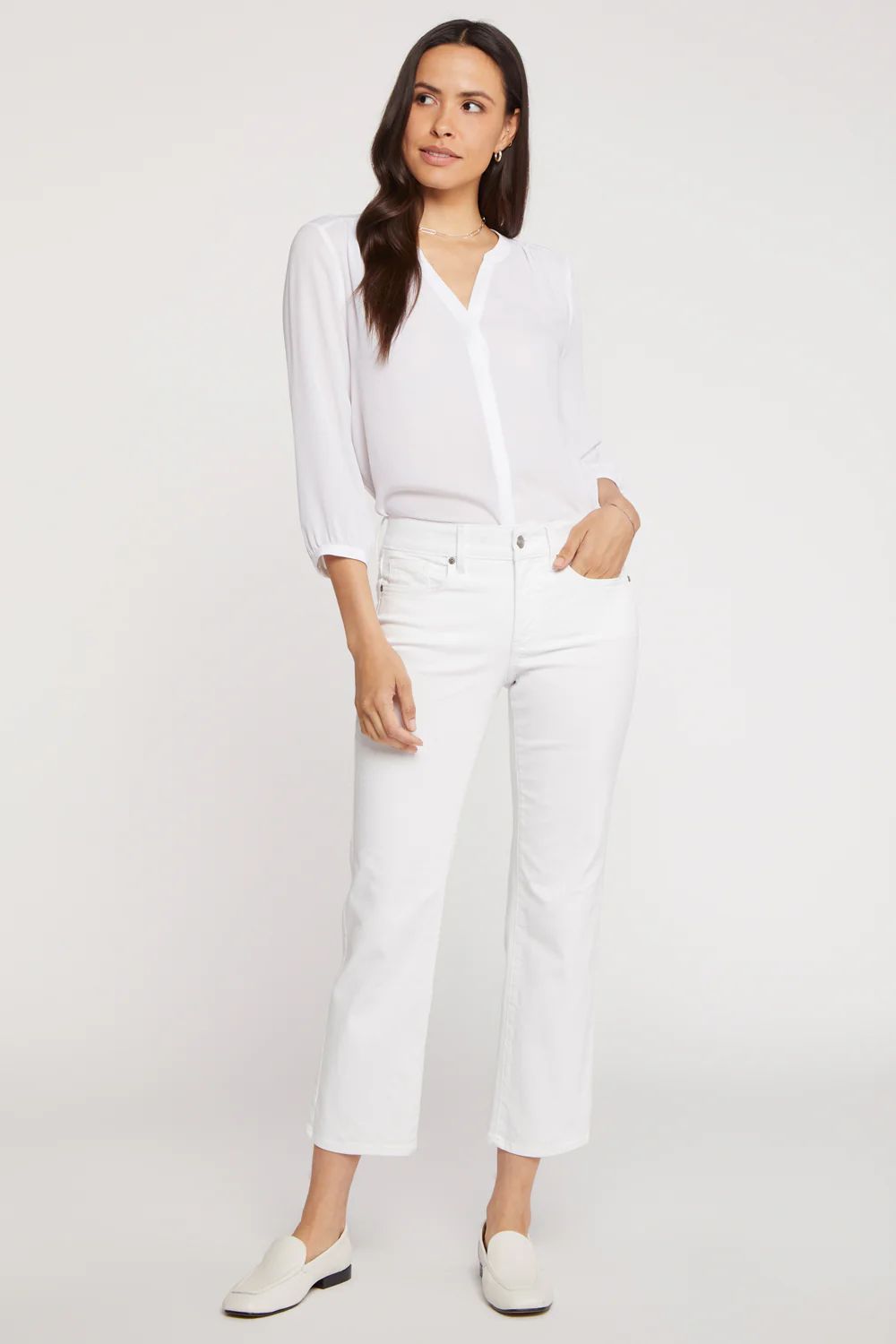 Marilyn Straight Ankle Jeans - Optic White | NYDJ