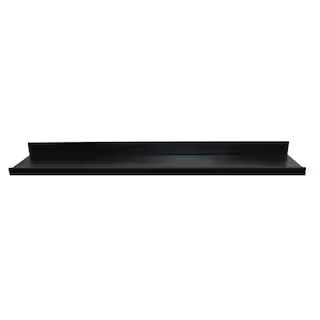 inPlace 60 in. W x 4.5 in. D x 3.5 in. H Black MDF Large Picture Ledge Floating Wall Shelf 908468... | The Home Depot
