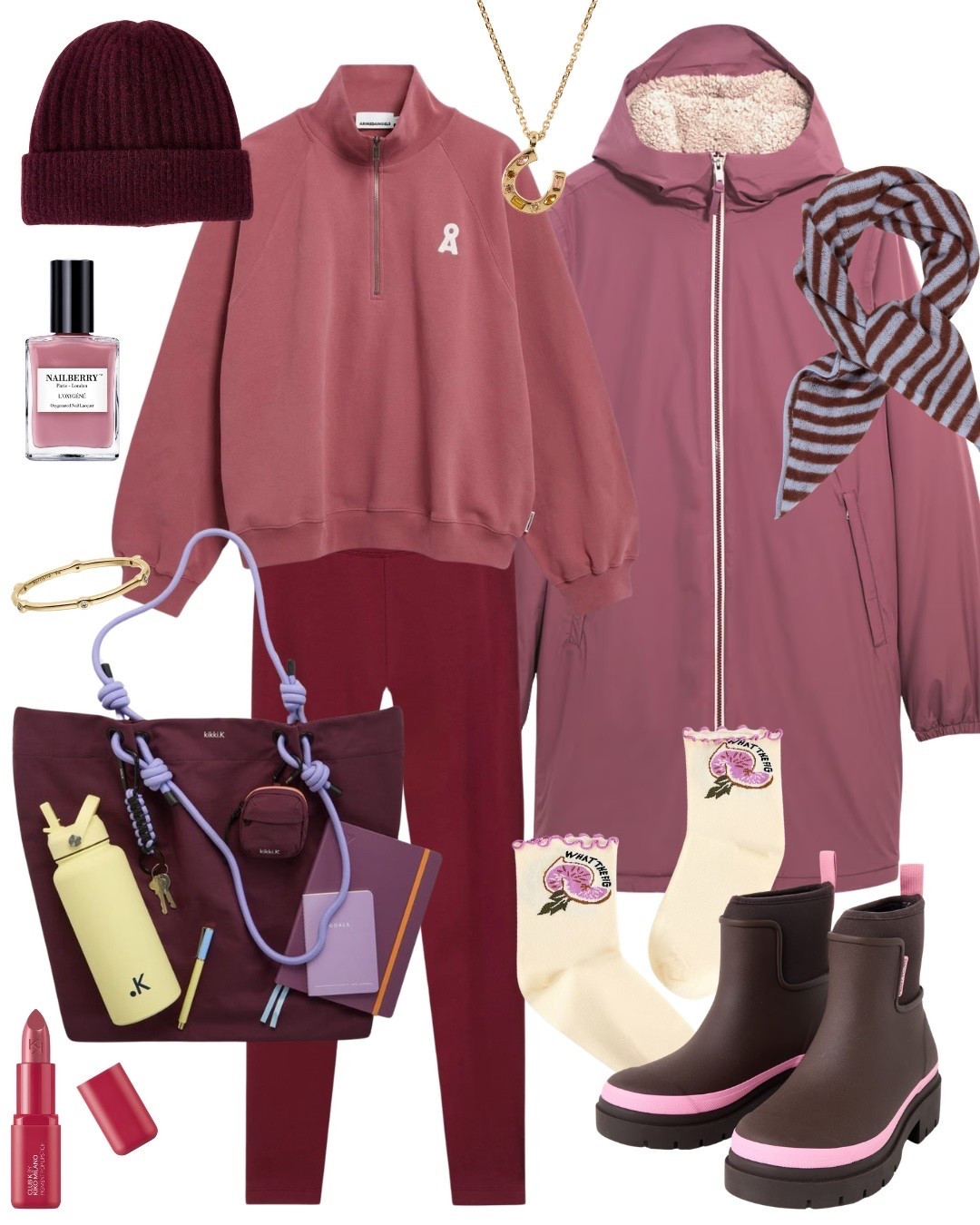 Cozy Herbst Outfit in rosarot - mit stylischen Gemmistiefeln!