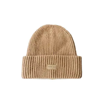 Gigi Pip Gigi Merino Wool Chunky Ribbed Beanie in Dark Brown at Nordstrom | Nordstrom