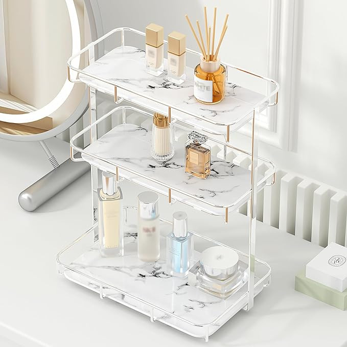 Bathroom Organizer Countertop Perfume Organizer Makeup Organizer Cosmetics Storage Display Rack V... | Amazon (US)