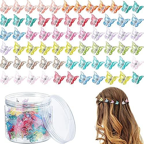 100 Pieces Butterfly Hair Clips Butterfly Clips for Hair 90s Girls Butterfly Clips Mini Hair Clip... | Amazon (US)