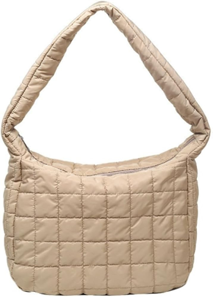WSRYDJDL Down Cotton Padded Large Tote Bags Lattice Crossbody Tote Bags for Women Lightweight Qui... | Amazon (US)
