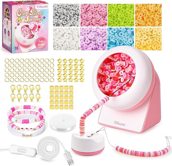 Tilhumt Clay Bead Spinner, 2112Pcs Clay Bead Spinner Kit for Jewelry Making, Friendship Bracelets... | Amazon (US)